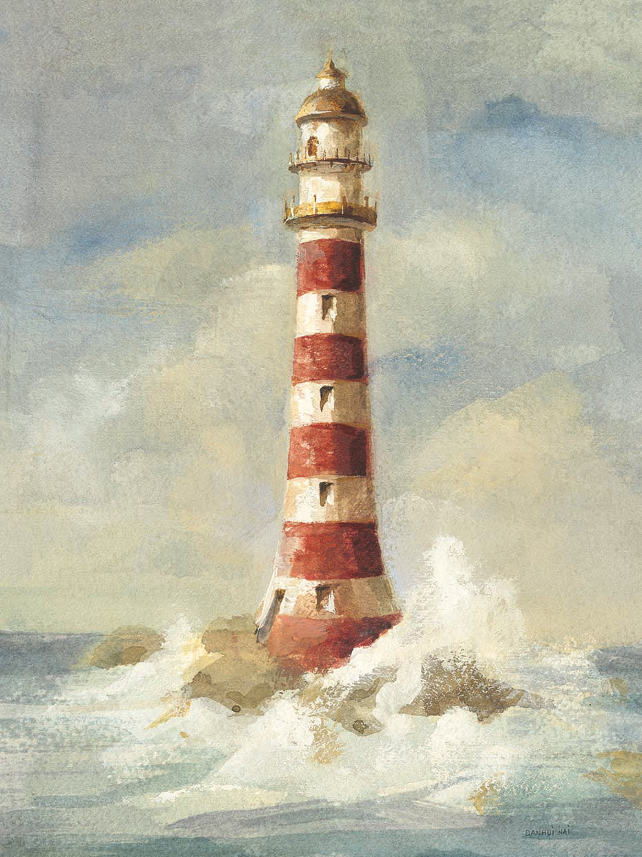 Lighthouse II by Danhui Nai - handcrafted wall art work on large canvas & framed canvas prints, made to order