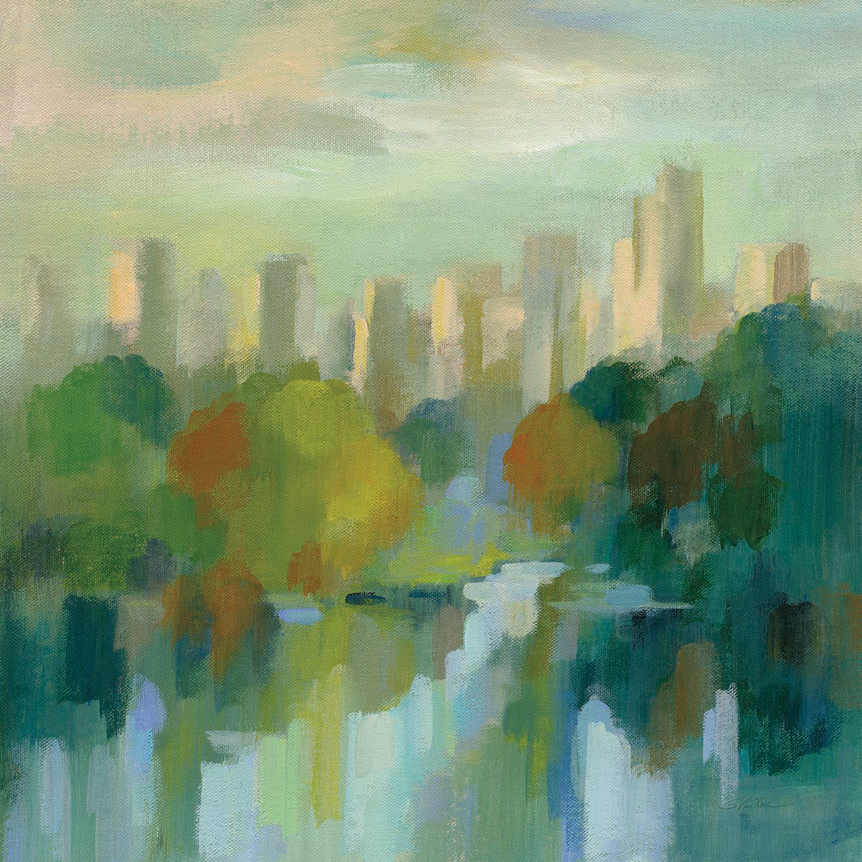 Manhattan Sketches IV by Silvia Vassileva - larger sizes handcrafted wall art work on large canvas & framed canvas prints