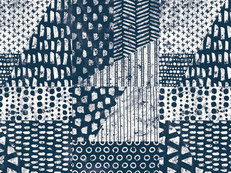 Mark Making Tile VI by Moira Hershey - best quality handcrafted wall art work on large canvas & framed canvas prints