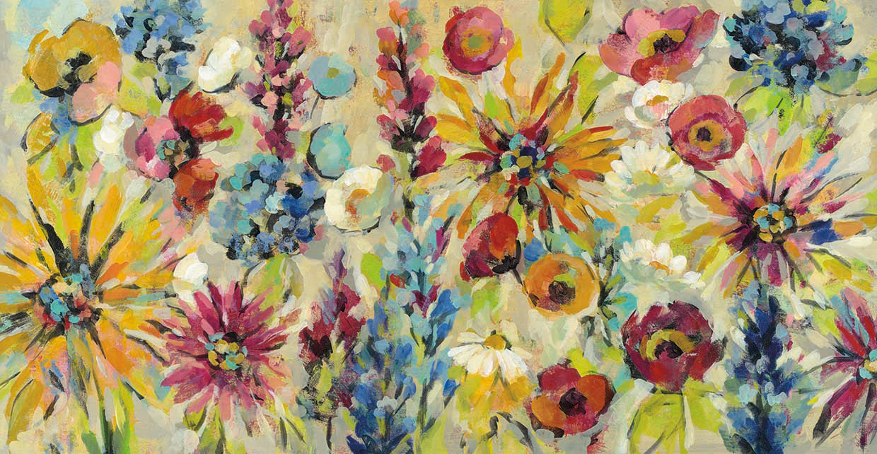 May Garden by Silvia Vassileva - highest quality handcrafted wall art work on large canvas & framed canvas prints