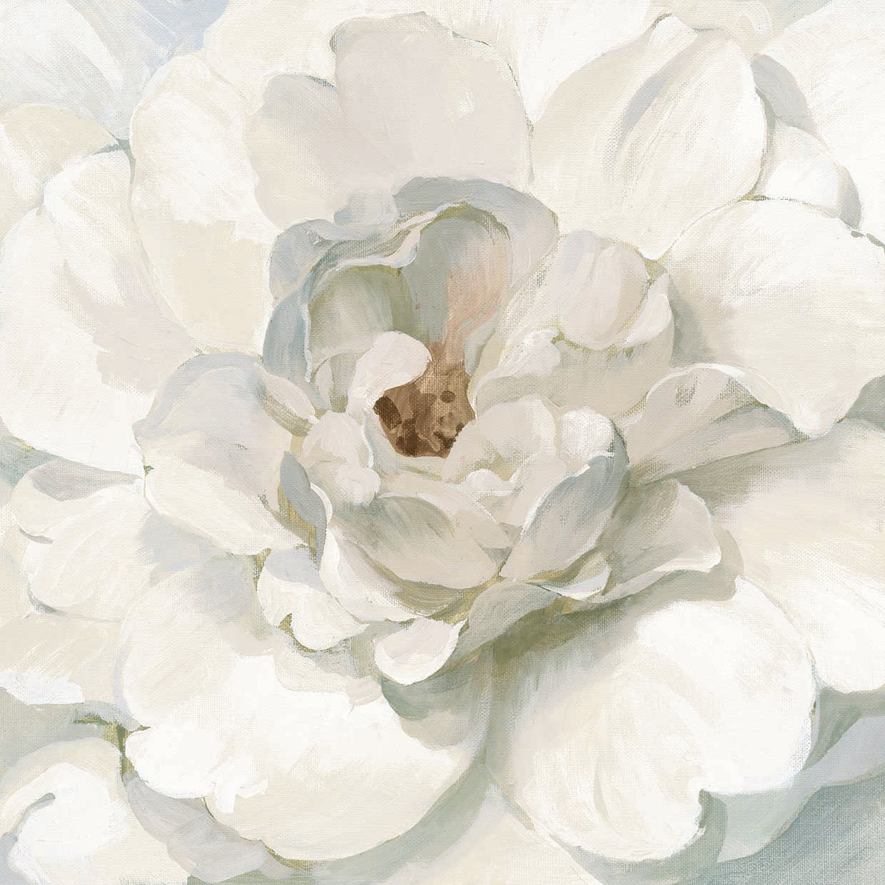 Neutral Peony by Danhui Nai - museum quality wall art work on large canvas & framed canvas prints