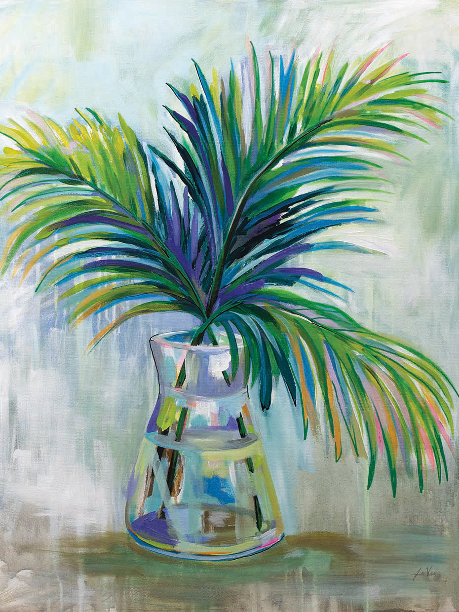 Palm Leaves I by Jeanette Vertentes - top quality wall art work on large canvas & framed canvas prints
