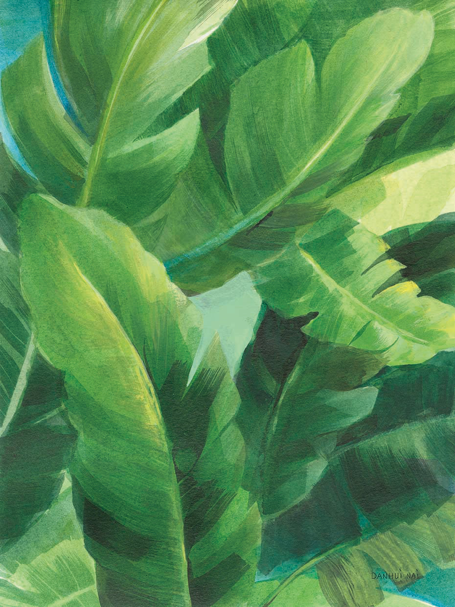 Palms of the Tropics II by Danhui Nai - highest quality handcrafted wall art work on large canvas & framed canvas prints