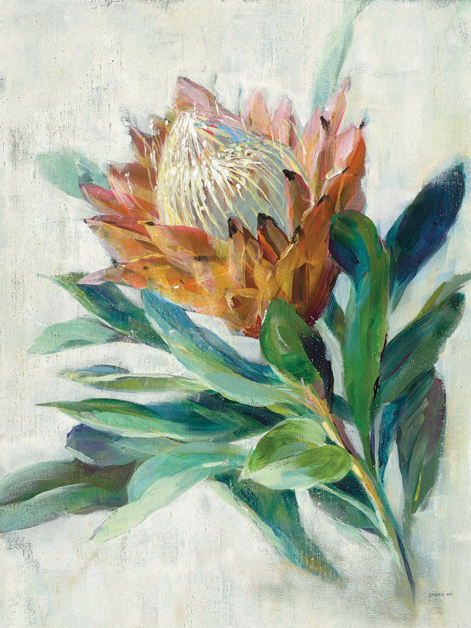 Protea by Danhui Nai - larger sizes handcrafted wall art work on large canvas & framed canvas prints