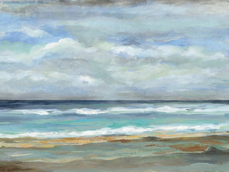 Seashore by Silvia Vassileva - larger sizes handcrafted wall art work on large canvas & framed canvas prints