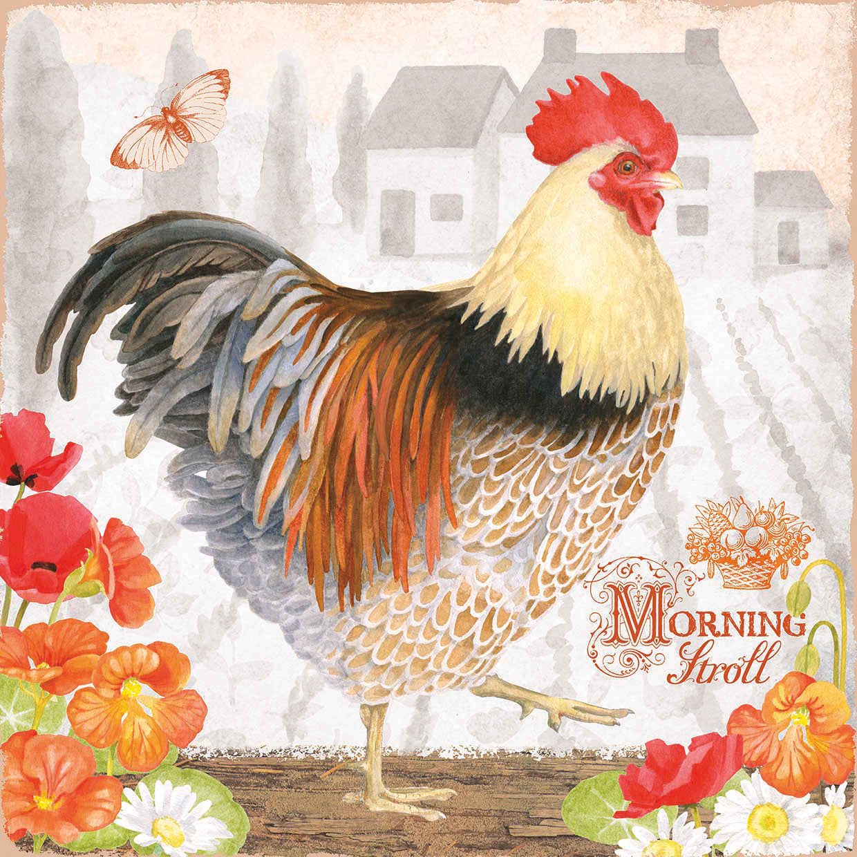 Spicy Morning Stroll Rooster