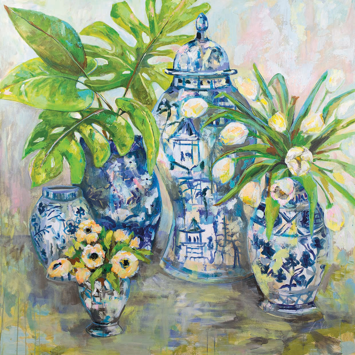 Spring Ginger by Jeanette Vertentes - top quality wall art work on large canvas & framed canvas prints