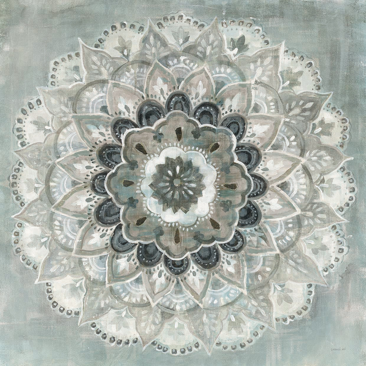 Sunburst Neutral by Danhui Nai - top quality wall art work on large canvas & framed canvas prints