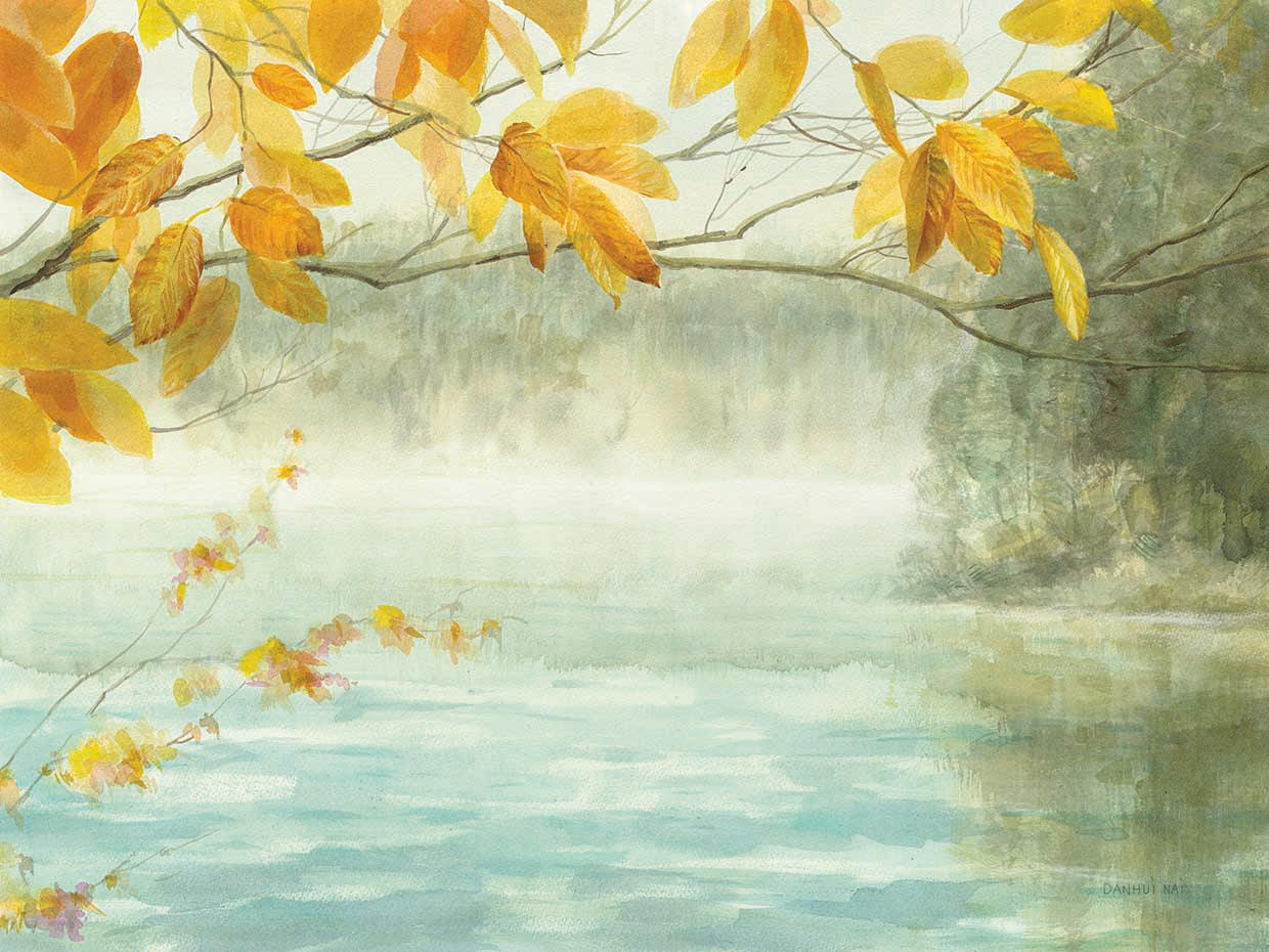 View from the Shore by Danhui Nai - larger sizes handcrafted wall art work on large canvas & framed canvas prints