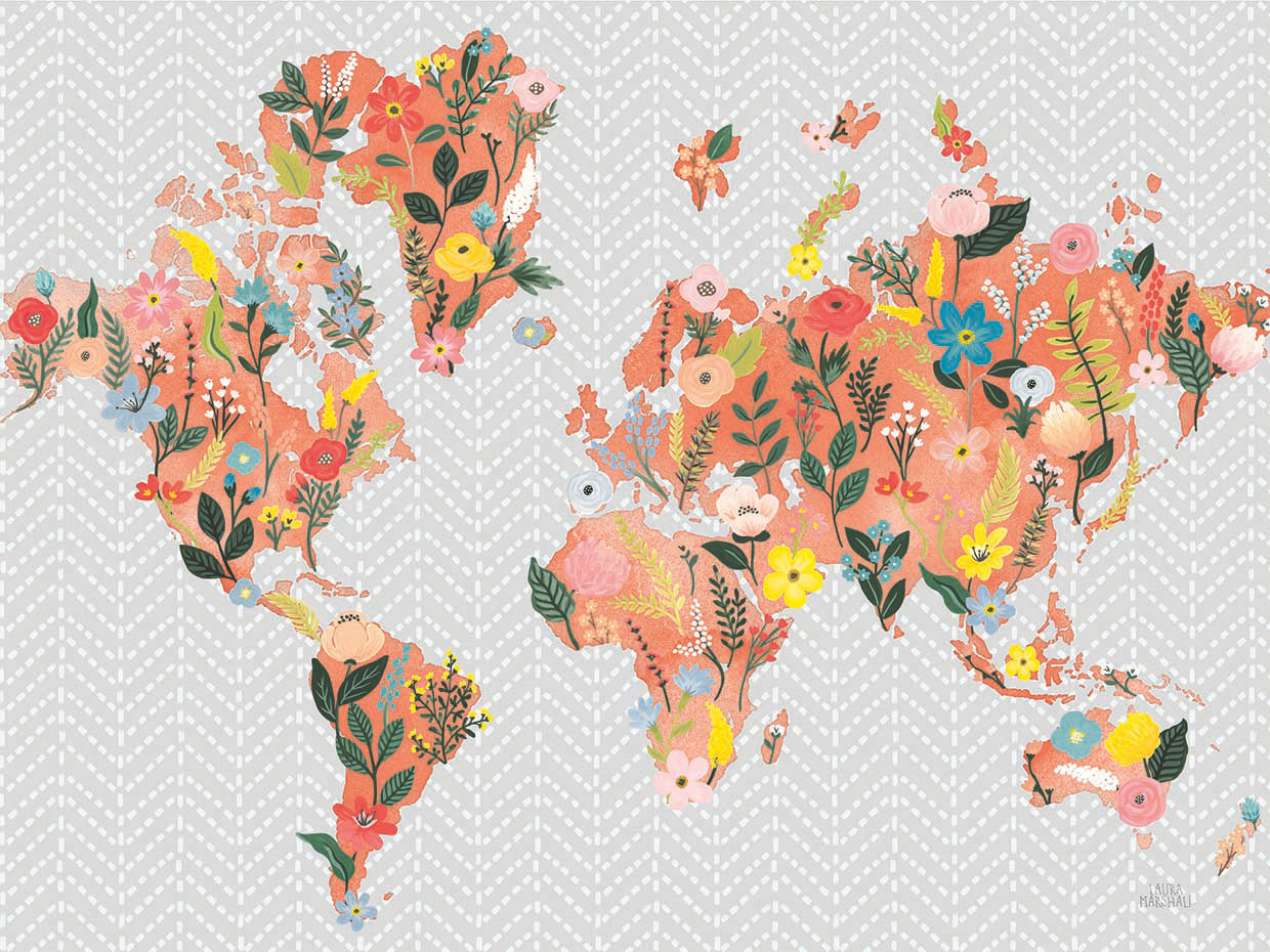 Wild Garden World Gray