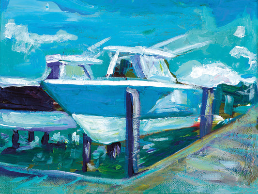 Docked Boats Canvas Print