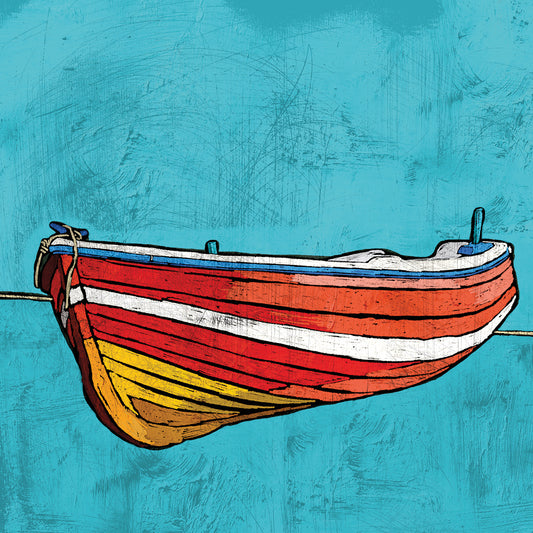 Little Red Rowboat Canvas Art