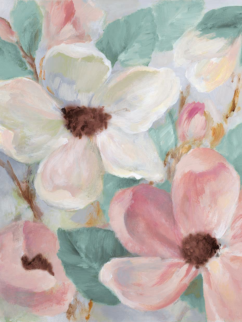 Silently Bloom Teal I