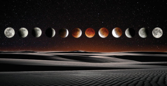 Blood Moon Eclipse by Dale O’Dell is an elegant moon and landscape fine art photo printed on canvas or framed canvas