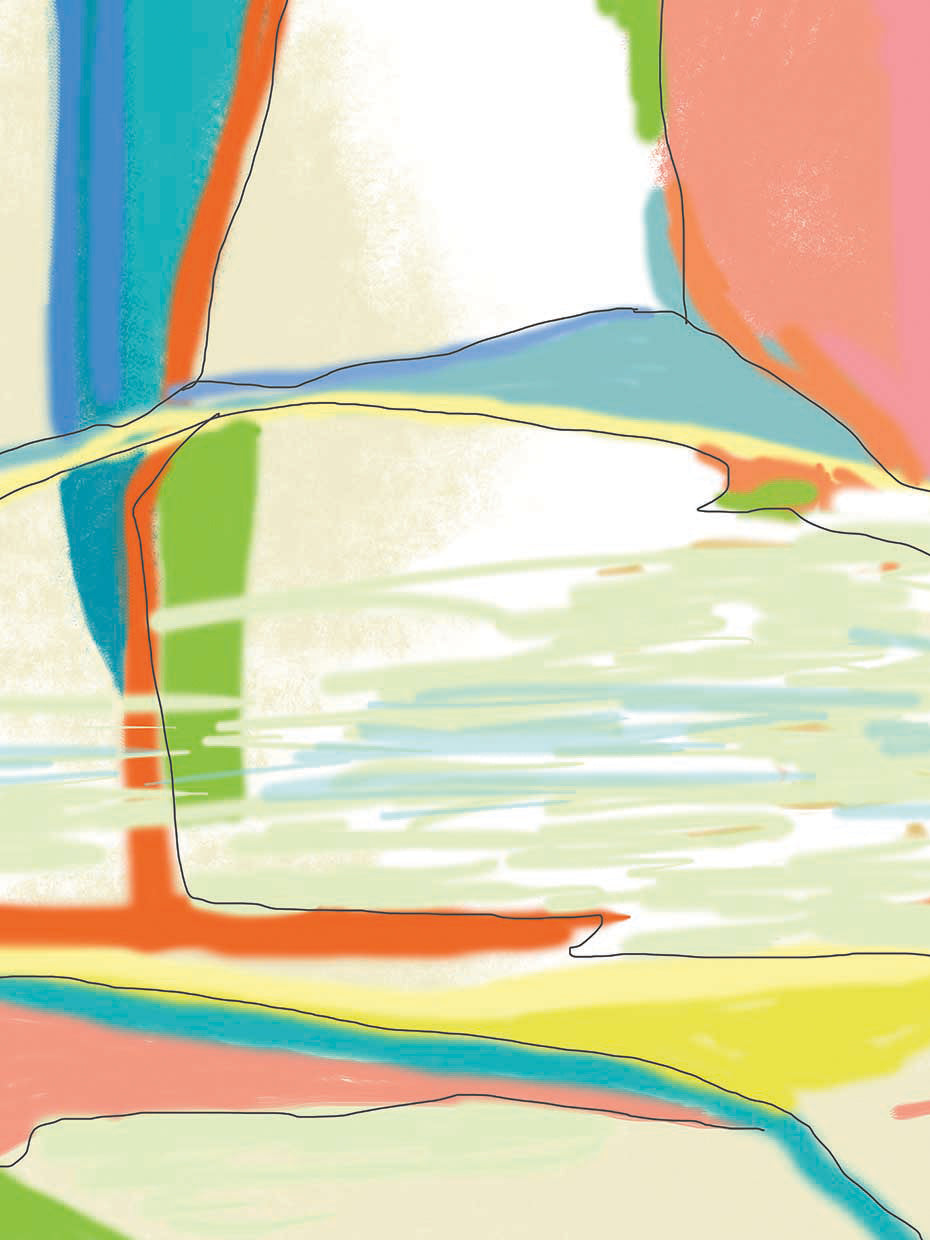 Deconstructed Landscape 3 by Jan Weiss - best quality handcrafted wall art work on large canvas & framed canvas prints