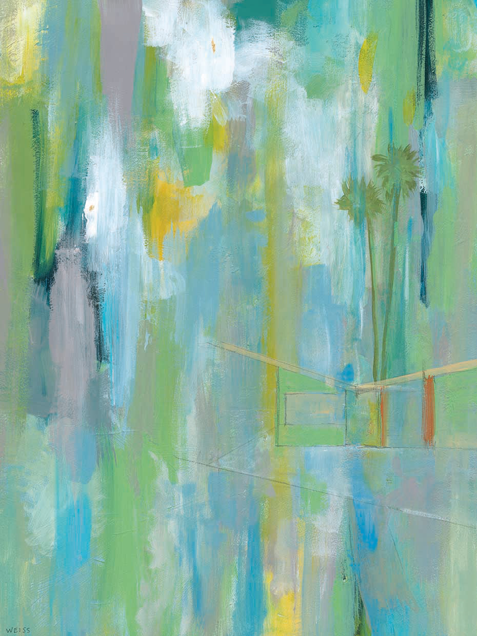 Desert Living 3 by Jan Weiss - handcrafted wall art work on large canvas & framed canvas prints, made to order