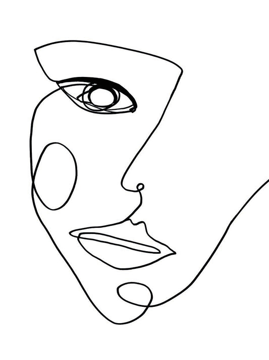 Face Line 2 Canvas Art
