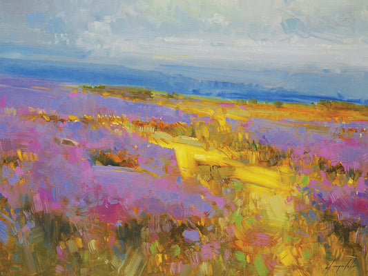 Field of Lavenders 2 Canvas Art