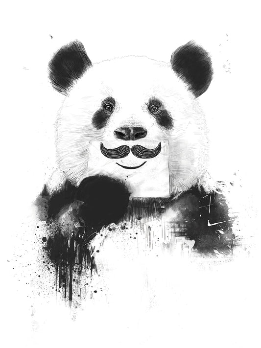 Funny Panda Canvas Print