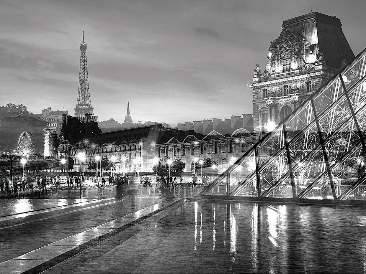 Louvre with Eiffel Tower Vista #2