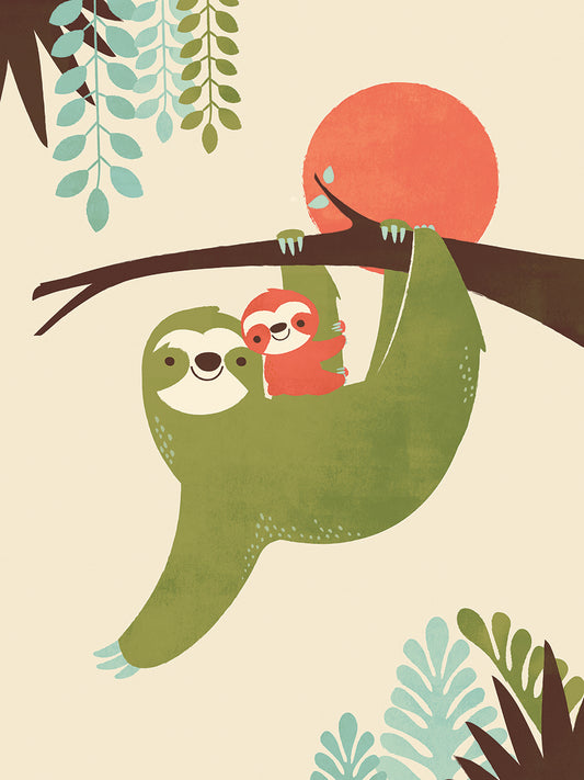 Mama Sloth Canvas Print