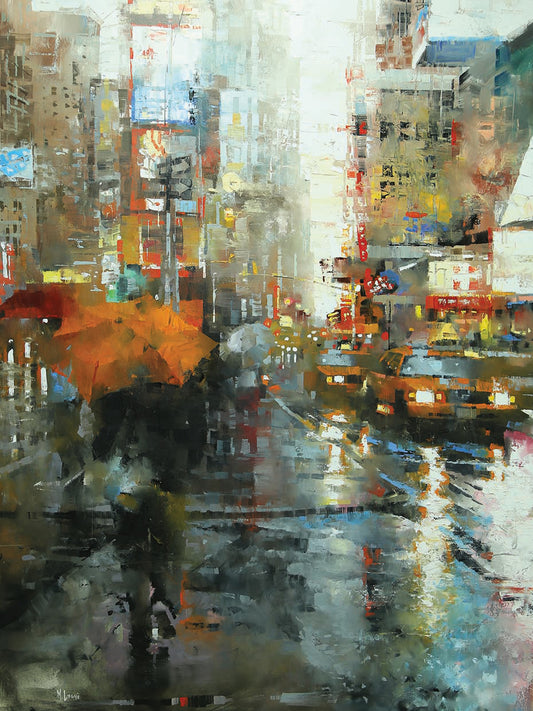 Manhattan Orange Umbrella Canvas Art