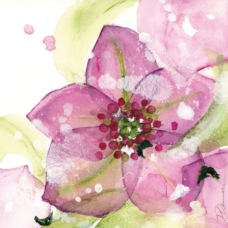 Pink Flower in the Snow