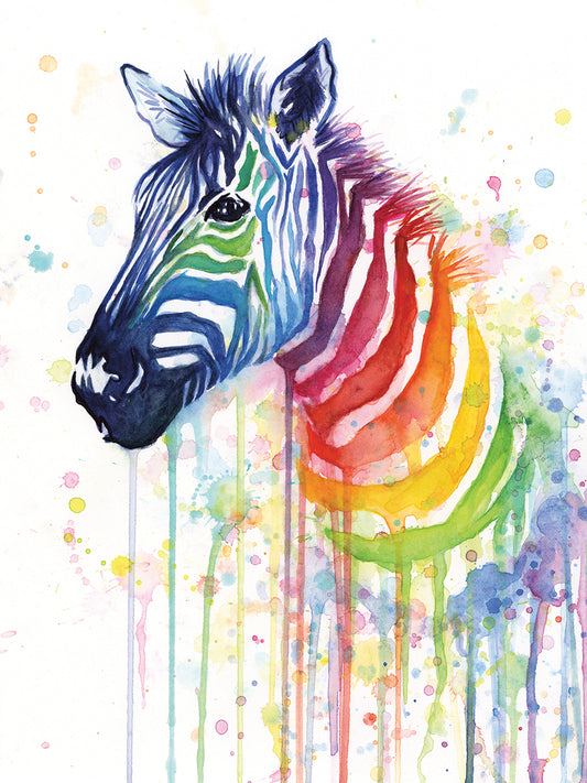 Rainbow Zebra Canvas Print