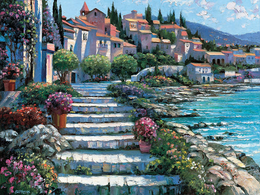 Steps of St. Tropez Canvas Print