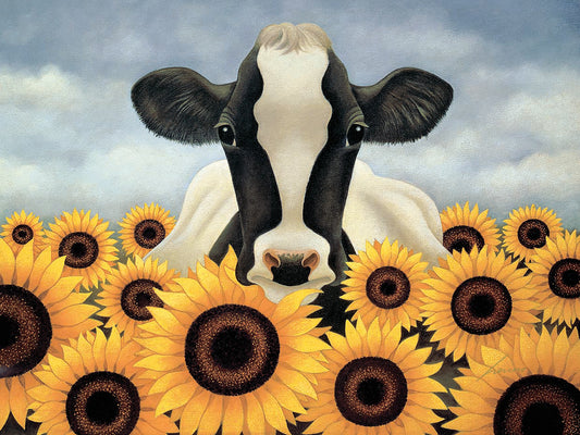 Surrounded by Sunflowers Canvas Art