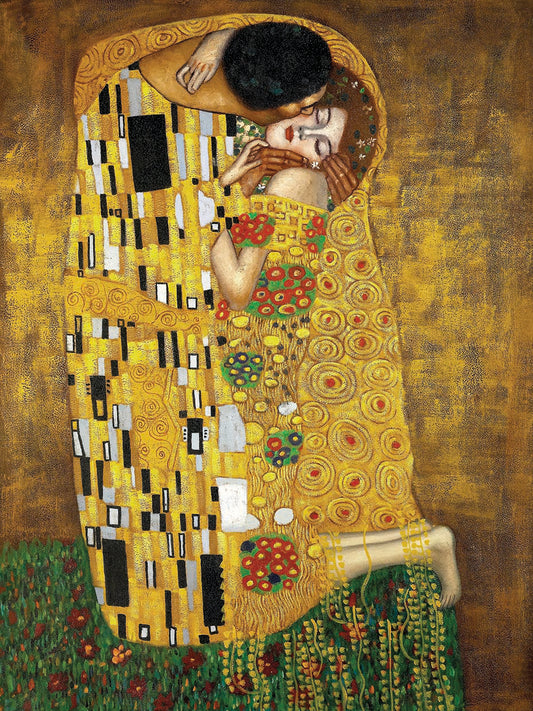 The Kiss by Gustav Klimt art work on canvas or framed canvas prints