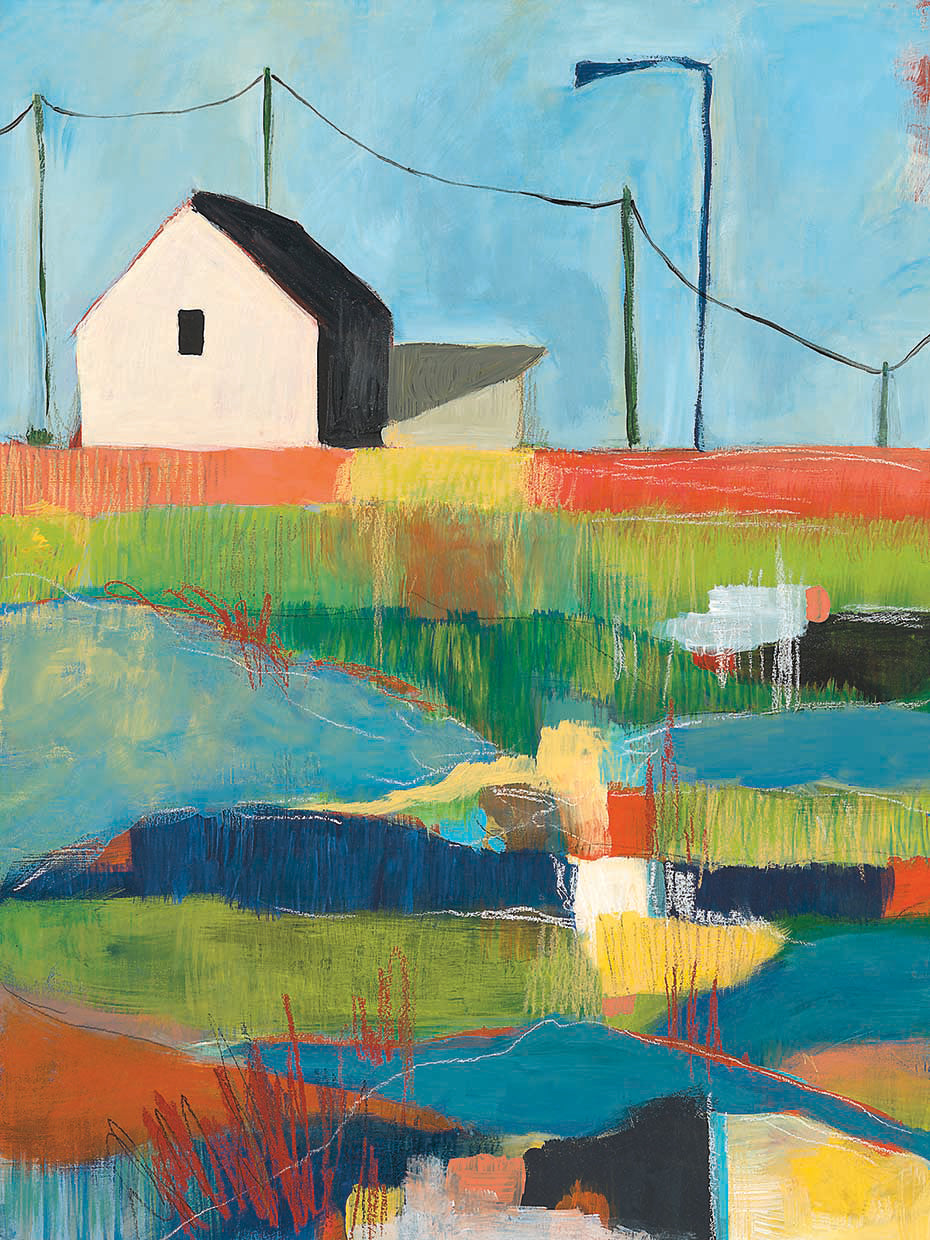 Western Edge by Jan Weiss - museum quality wall art work on large canvas & framed canvas prints