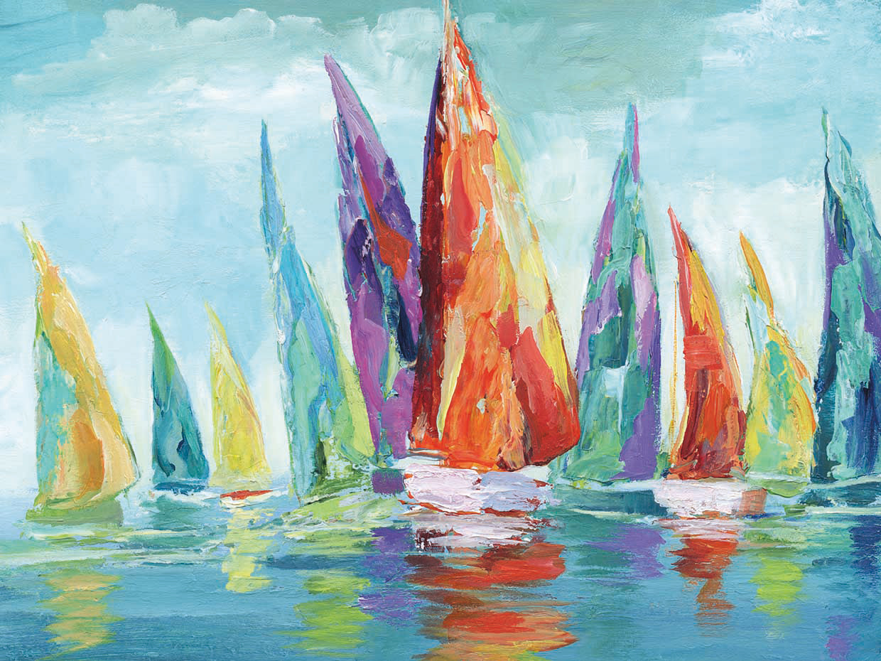 Fine Day Sailing I by Nan - top quality wall art work on large canvas & framed canvas prints