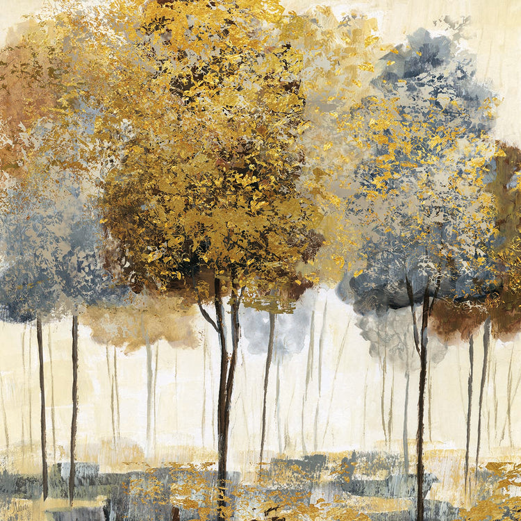 Metallic Forest I by Nan - larger sizes handcrafted wall art work on large canvas & framed canvas prints