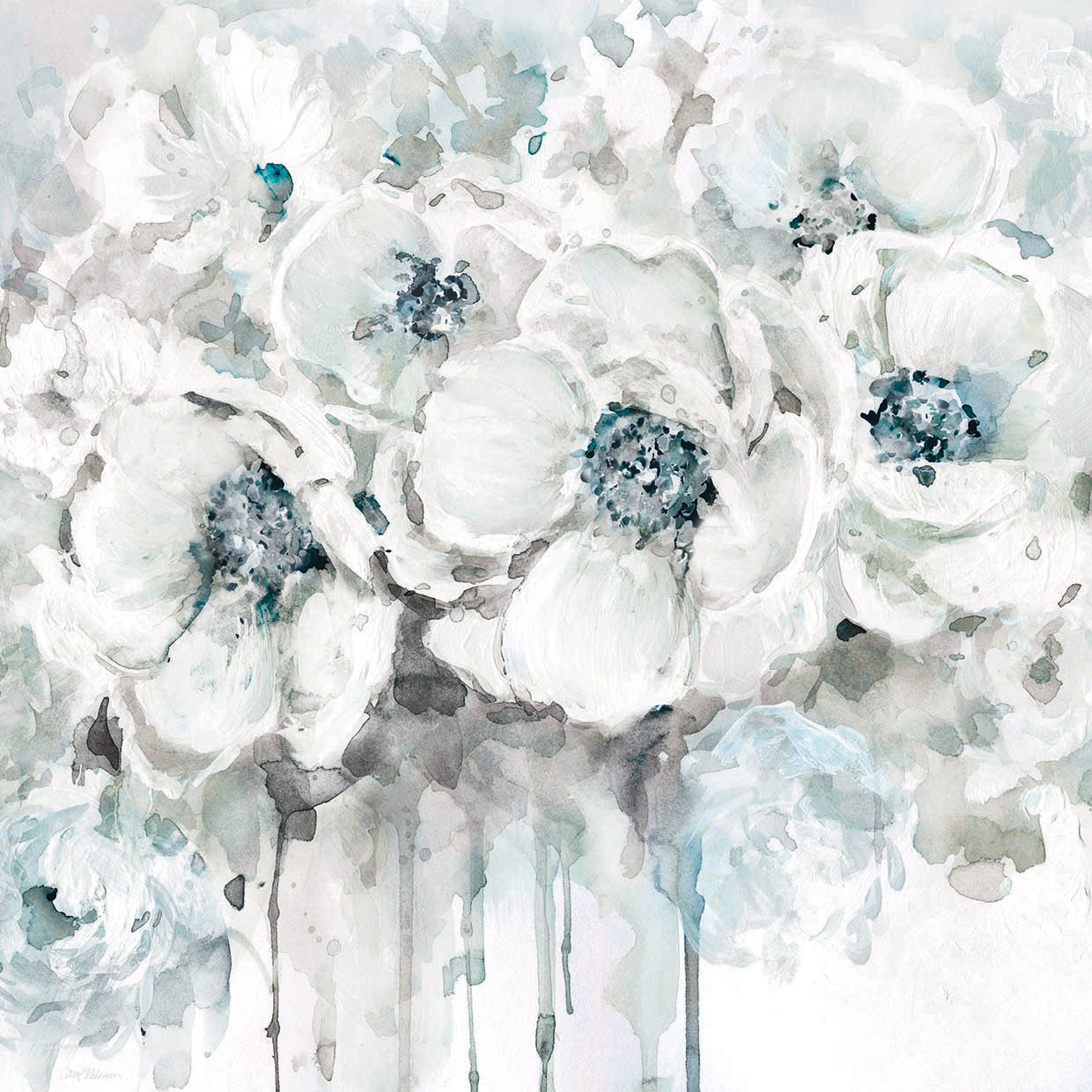 Spring Blues II by Carol Robinson - best quality handcrafted wall art work on large canvas & framed canvas prints