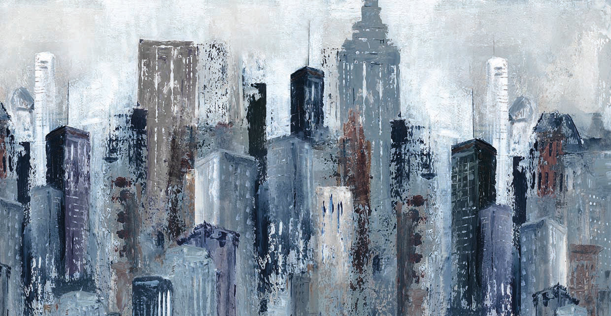 City Mood by Carol Robinson - larger sizes handcrafted wall art work on large canvas & framed canvas prints