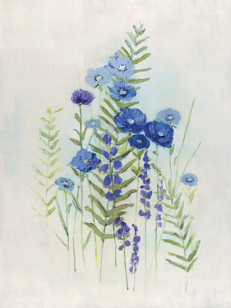 Cottage Wildflowers II by Sally Swatland - top quality wall art work on large canvas & framed canvas prints