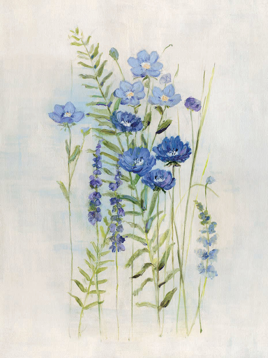Cottage Wildflowers III by Sally Swatland - best quality handcrafted wall art work on large canvas & framed canvas prints