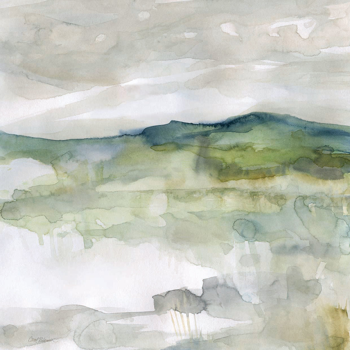 Hillside Study by Carol Robinson  - larger sizes handcrafted wall art work on large canvas & framed canvas prints