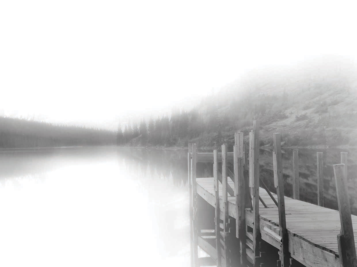 Mist on the Docks by Carol Robinson  - best quality handcrafted wall art work on large canvas & framed canvas prints
