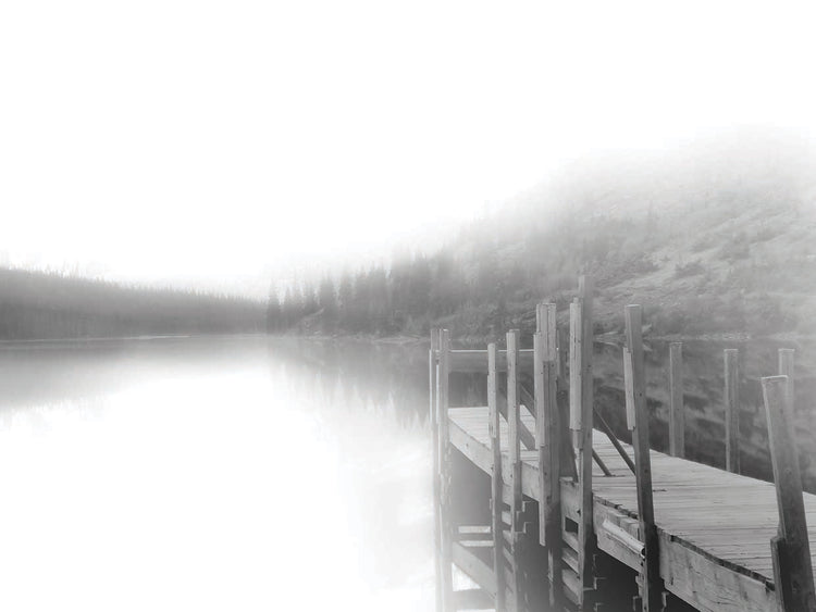 Mist on the Docks by Carol Robinson  - best quality handcrafted wall art work on large canvas & framed canvas prints