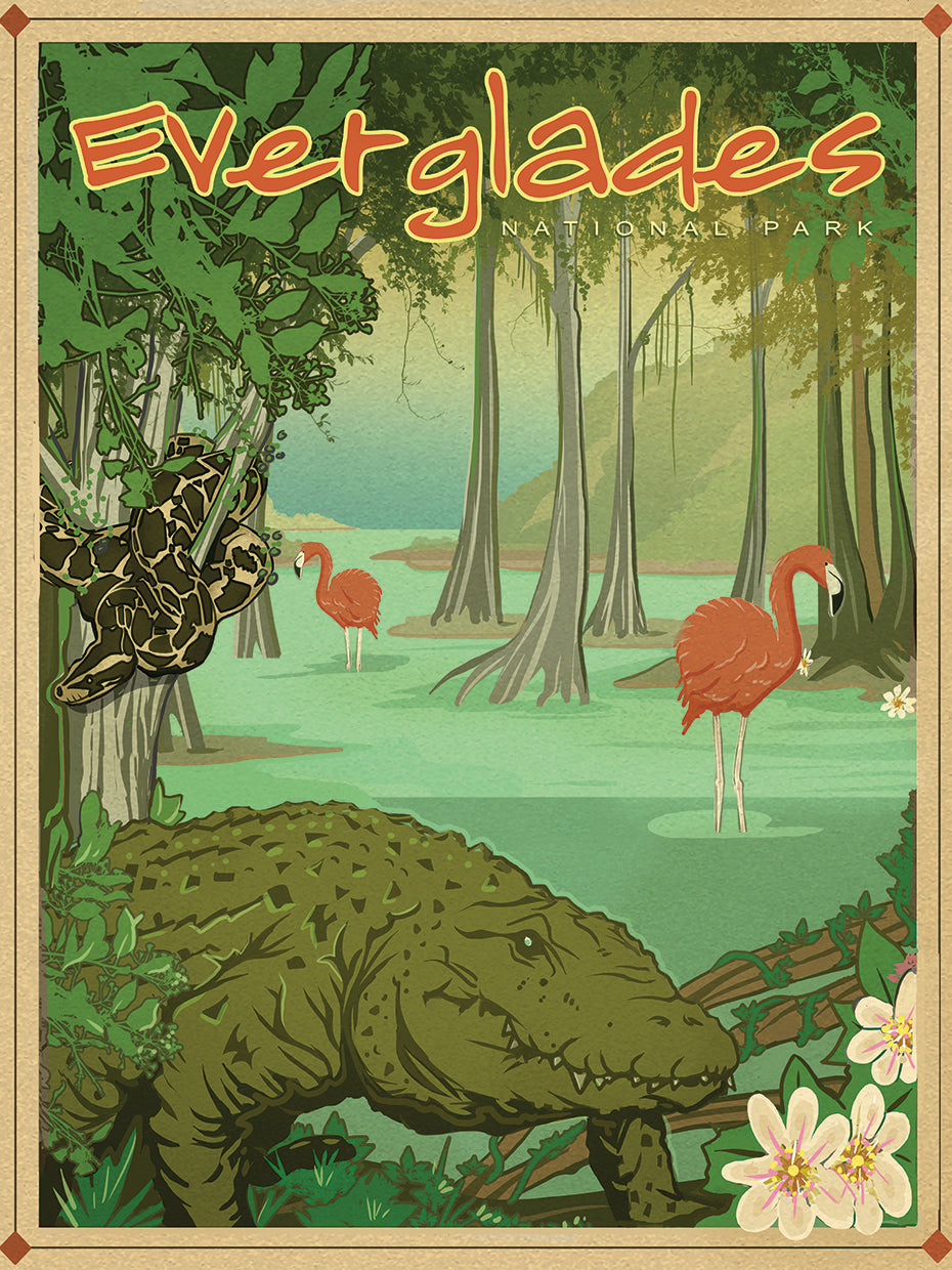 Arte de la lona de los Everglades