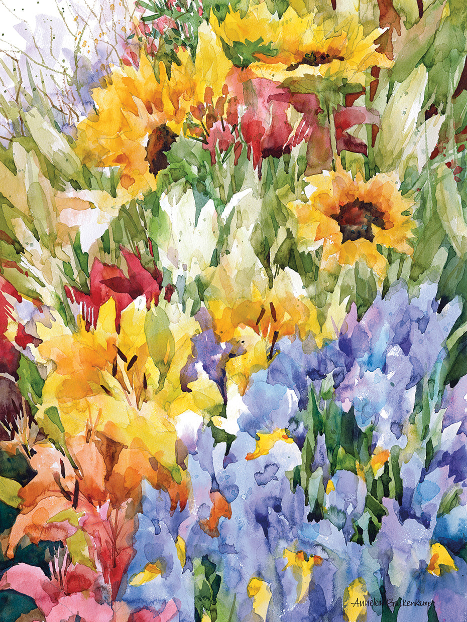 Flower Power by Annelein Beukenkamp  - lowest price wall art work on large canvas & framed canvas prints