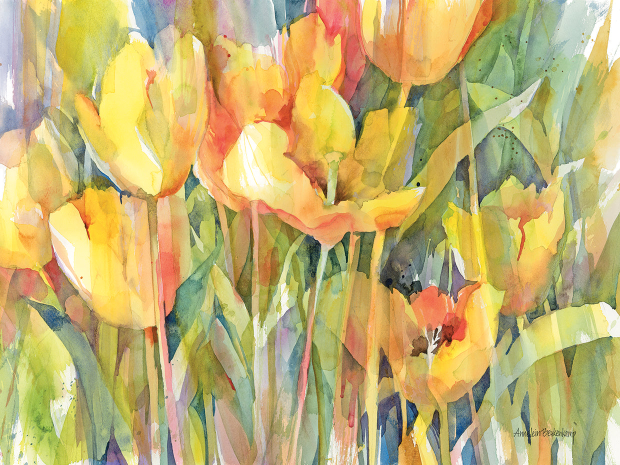 Golden Group by Annelein Beukenkamp  - museum quality wall art work on large canvas & framed canvas prints