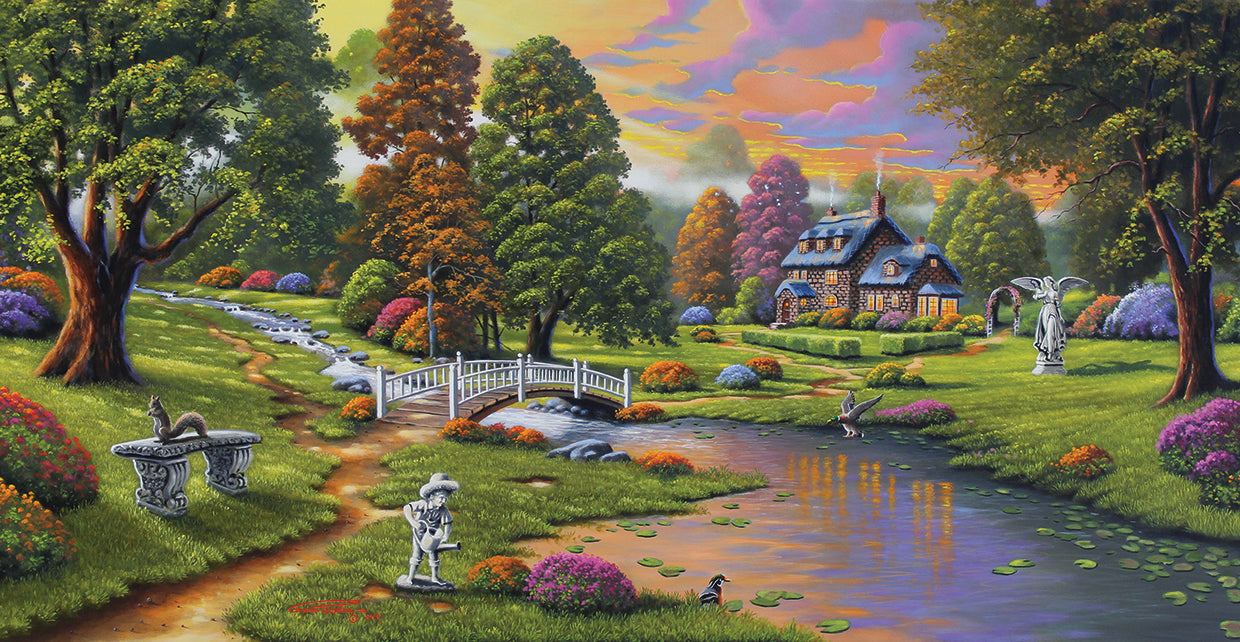 Arte de la lona del jardín majestuoso