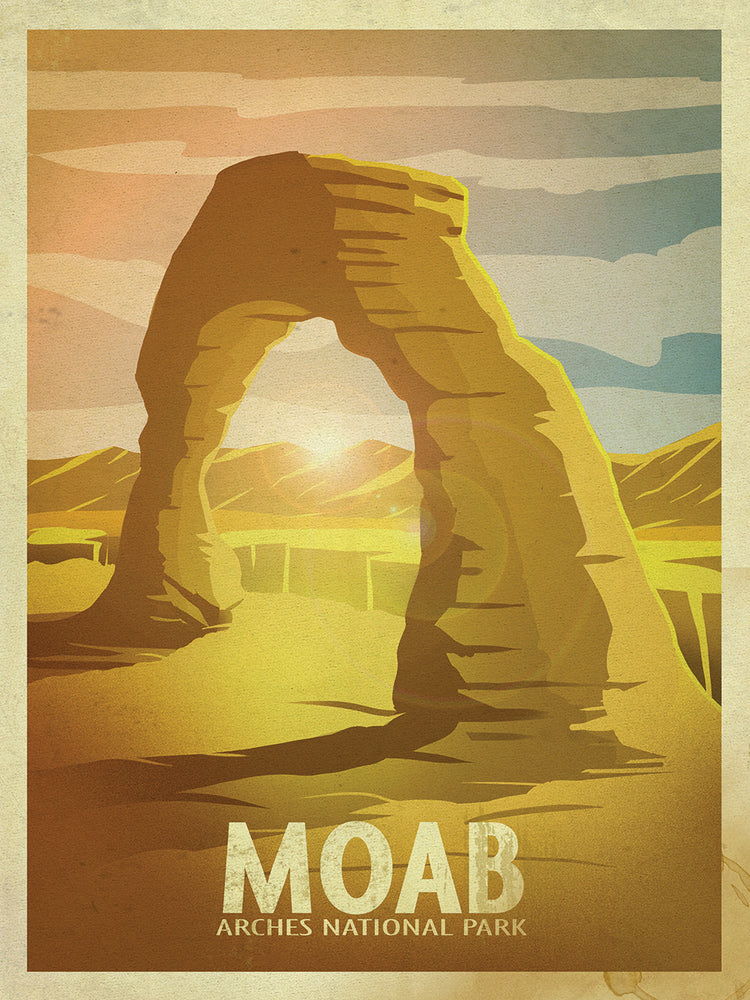 Arte de la lona de los arcos de Moab