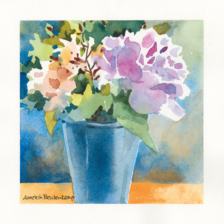 Posies by Annelein Beukenkamp  - larger sizes handcrafted wall art work on large canvas & framed canvas prints