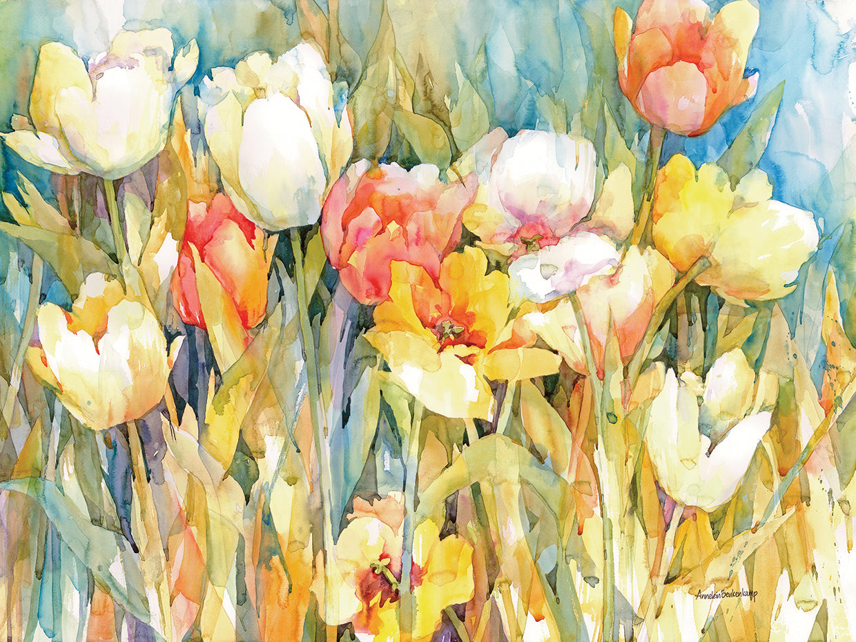 Tulip Team by Annelein Beukenkamp  - lowest price wall art work on large canvas & framed canvas prints
