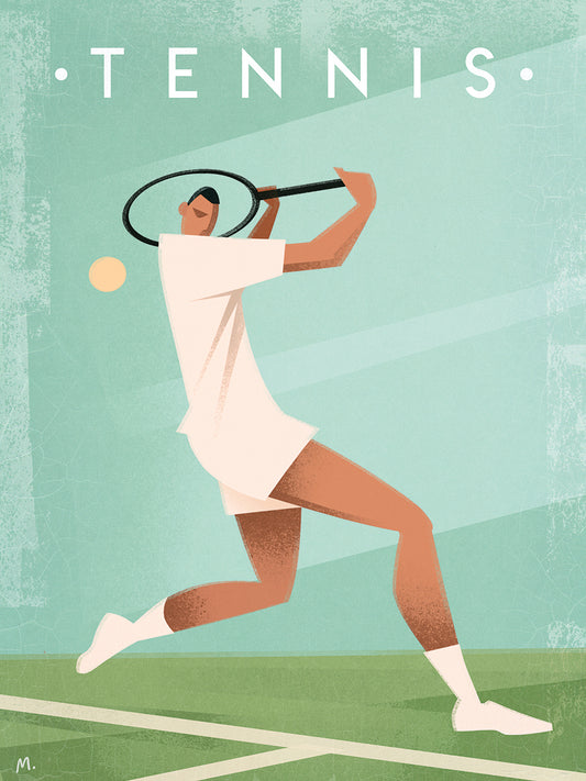 Vintage Tennis Canvas Art