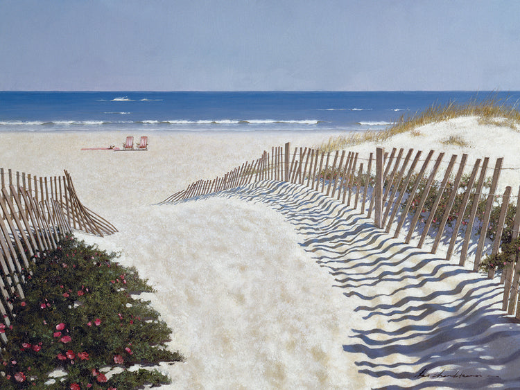 Walk To The Beach by Zhen-Huan Lu is is a lovely coastal landscape painting printed on canvas or framed canvas